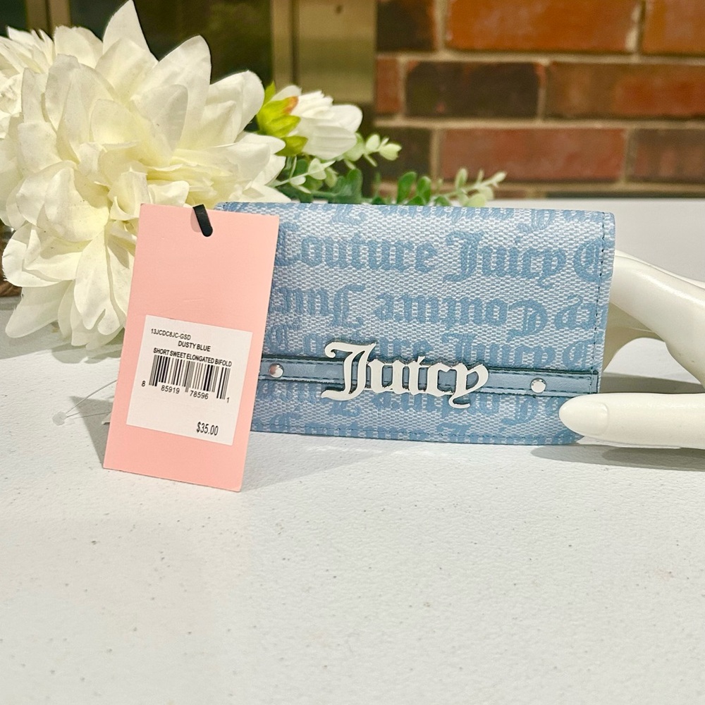 Juicy Couture Light Blue Logo Wallet